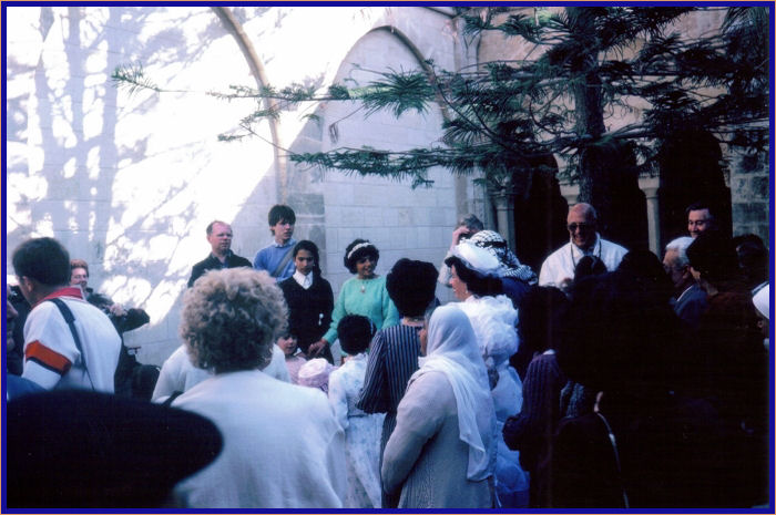 An Arab Wedding taking place in the Roman Catholic Church of St. Catherine